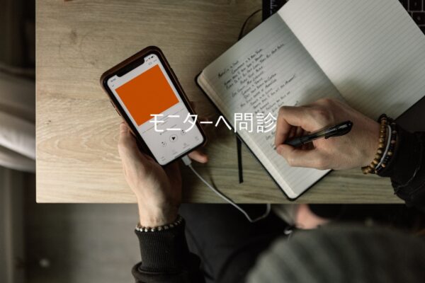 毛髪診断士がモニターへ問診