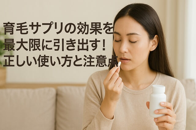 育毛サプリの効果を最大限に引き出す！正しい使い方と注意点