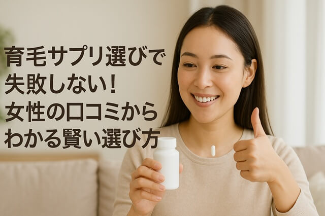 育毛サプリ選びで失敗しない！女性の口コミからわかる賢い選び方