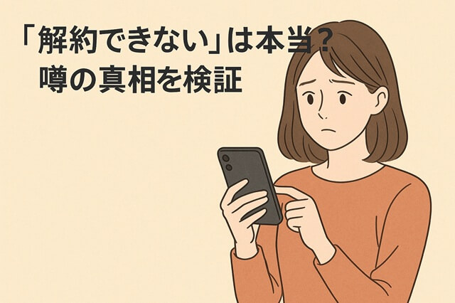 「解約できない」は本当？噂の真相を検証