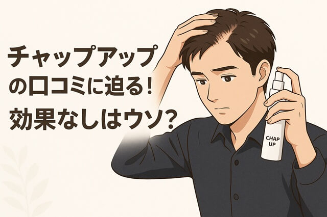 チャップアップ育毛剤の口コミ・評判を徹底分析｜効果がないって本当？