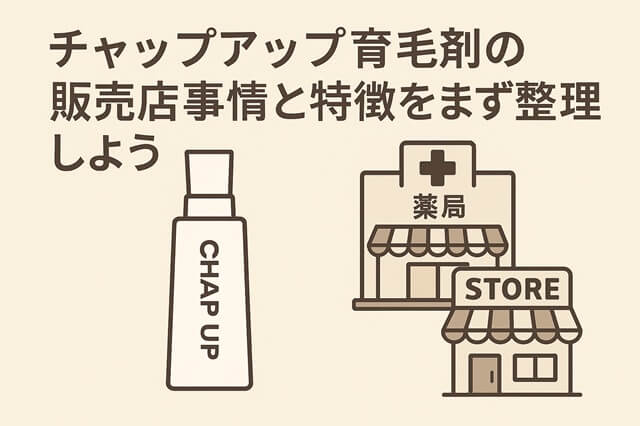 チャップアップ育毛剤の販売店事情と特徴をまず整理しよう