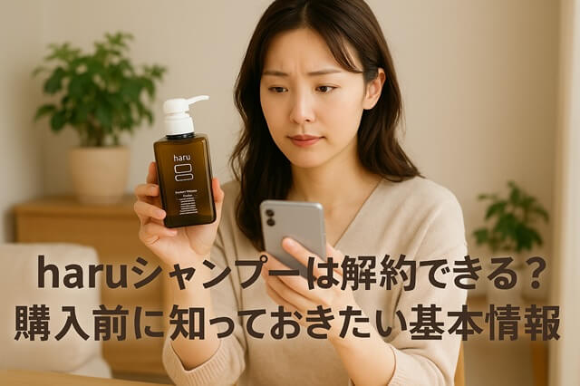 haruシャンプーは解約できる？購入前に知っておきたい基本情報