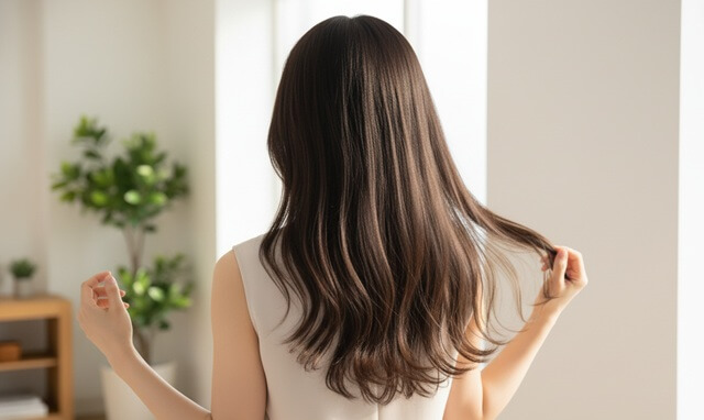 髪にボリュームが出て自信を取り戻した様子