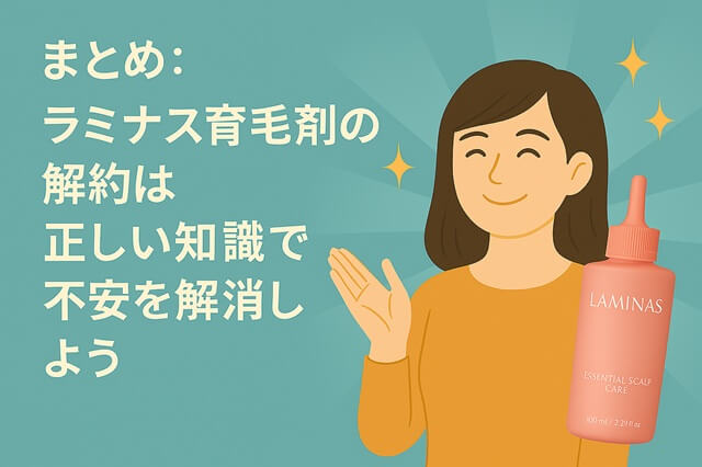 まとめ：ラミナス育毛剤の解約は正しい知識で不安を解消しよう！