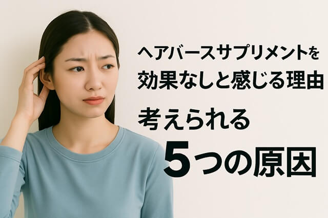 ヘアバースサプリメントを効果なしと感じる理由は？考えられる5つの原因