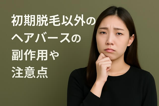 初期脱毛以外のヘアバースの副作用や注意点