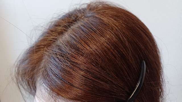 ビーリスのライトブラウンで白髪染めしてツヤツヤした髪の毛
