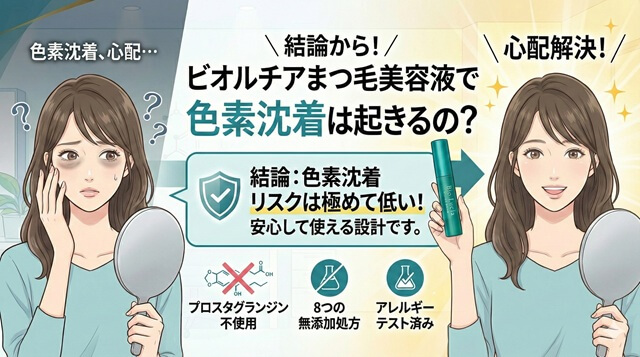 ビオルチアアイラッシュセラムで色素沈着は起きるのか結論