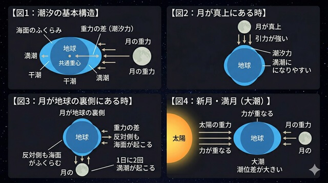 月の裏側で潮が動く理由
