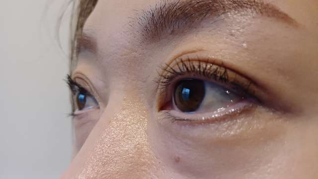 ラシックユー使用直後のまつ毛カール