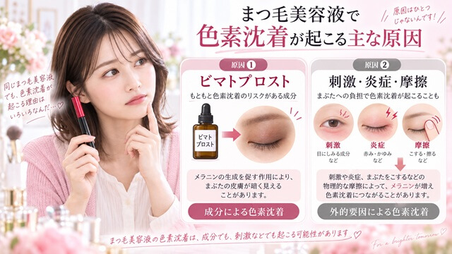 まつ毛美容液で色素沈着が起こる主な原因
